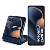 Smartphone Motorola Razr 60 5G 256GB 24GB (12GB RAM+12GB Ram Boost) Tela dobrável 6,9" pOLED e externa 3,6” Moto AI camera IP48 - Azul Marinho