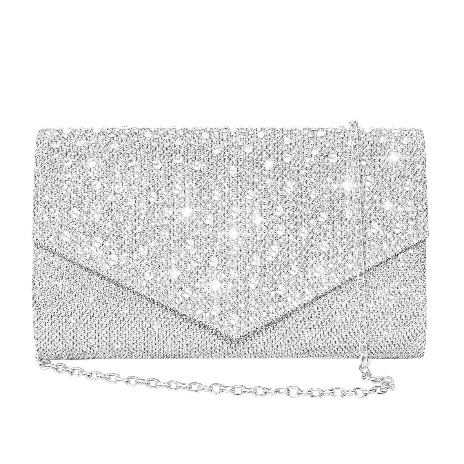 Bolsa De Noite Curvchic Rhinestone Envelope Bolsa De Festa