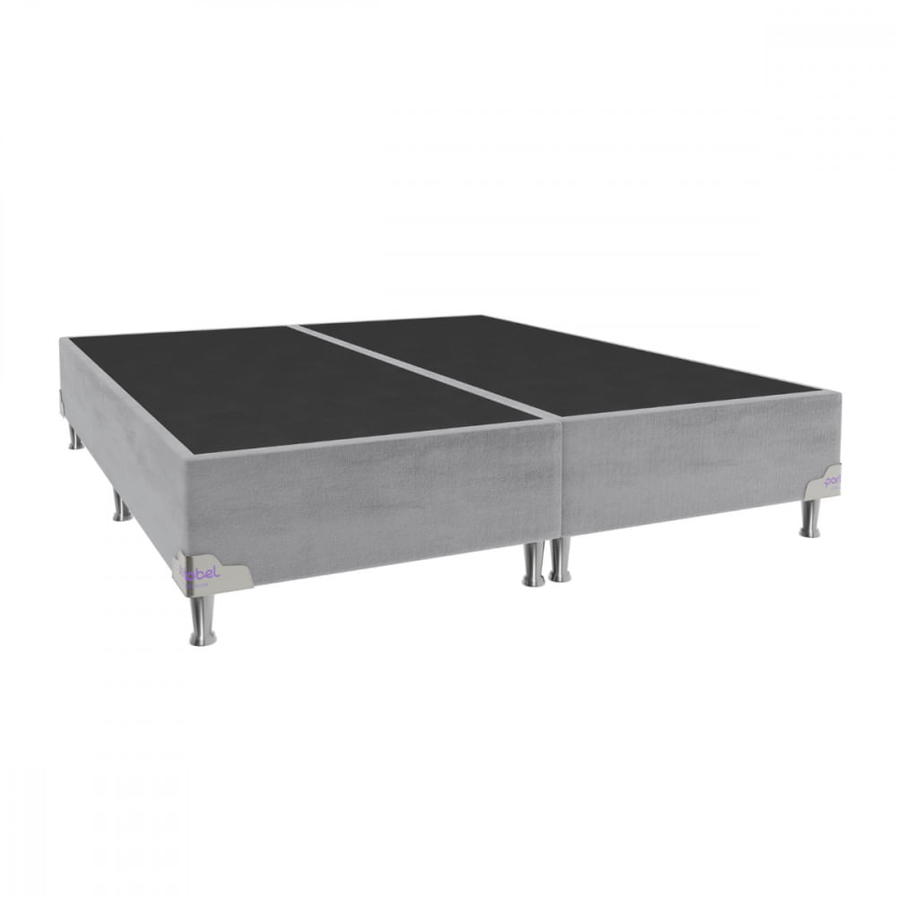 Base Para Cama Box Queen 158x198x28 Sued Cinza Portobel