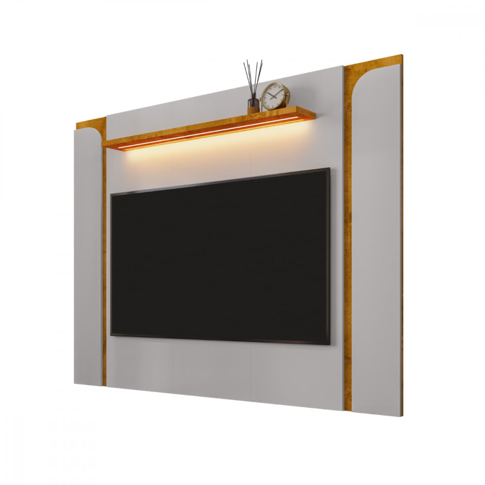 Painel Para Tv Até 75 Polegadas Maresias Naturalle Off White Bechara