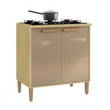 Balcão Para Cooktop 4 Ou 5 Bocas Munique Wood E Reflecta Atualle