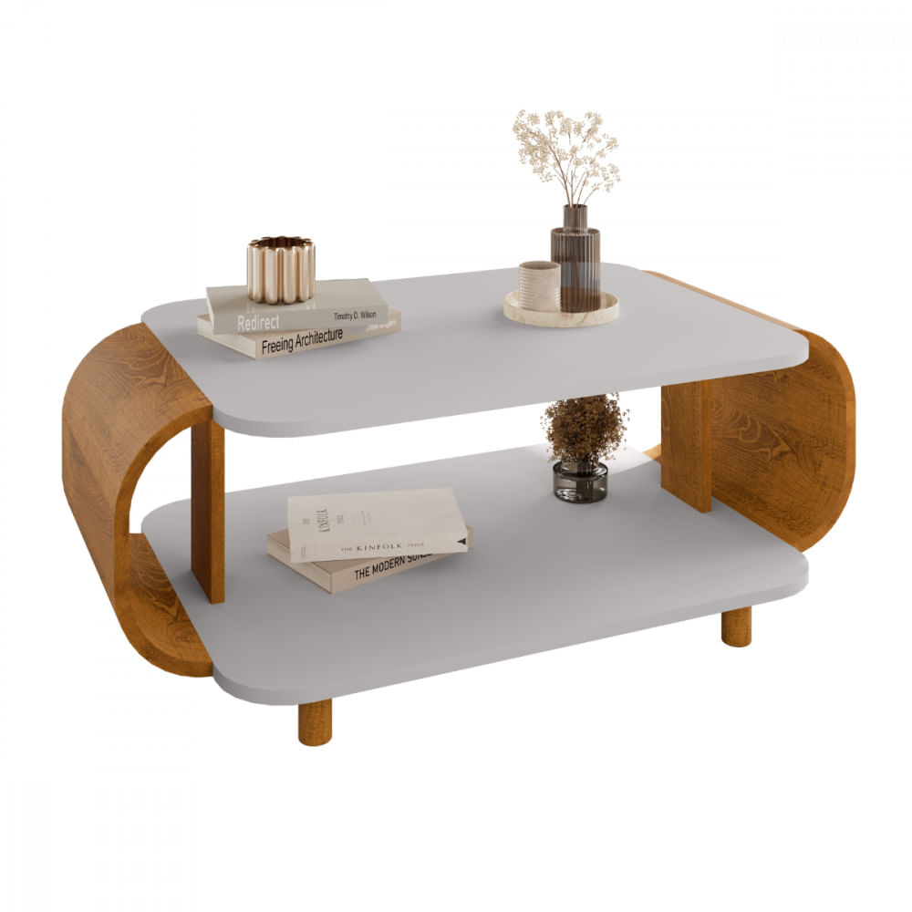 Mesa De Centro Floripa Naturalle Com Off White Bechara