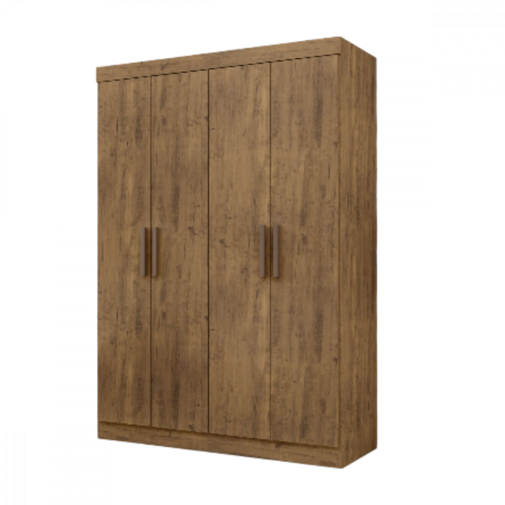 Guarda Roupa De Solteiro Paris 4 Portas Mdf Ipe Text Maxel
