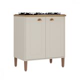 Balcão Para Cooktop 4 Bocas 2 Portas Tunisia Off White E Canelato Atualle