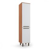 Paneleiro Evolution Plus Simples 2 Portas Freijo Com Off White Batrol
