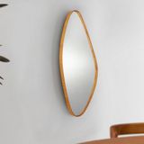 Espelho Decorativo Orgânico Aura Moderna Mobília Imbuia
