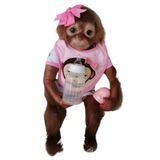 Macaco Reborn Pele De Vinil De Silicone Macio Pelos Implantados A Mão