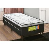 Cama Conjugado Solteiro Super Premium Auxiliar Espuma D28 1,88x0,88x0,52 Branco E Preto