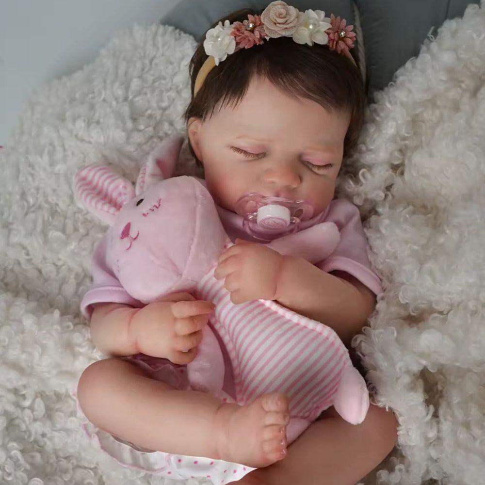 Bebê Reborn Menina Realista Artesanal Corpo De Vinil De Silicone