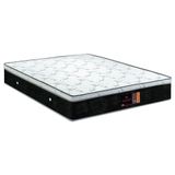 Colchão Queen Confort Molas Ensacadas 1,98x1,58x0,25 Branco E Preto