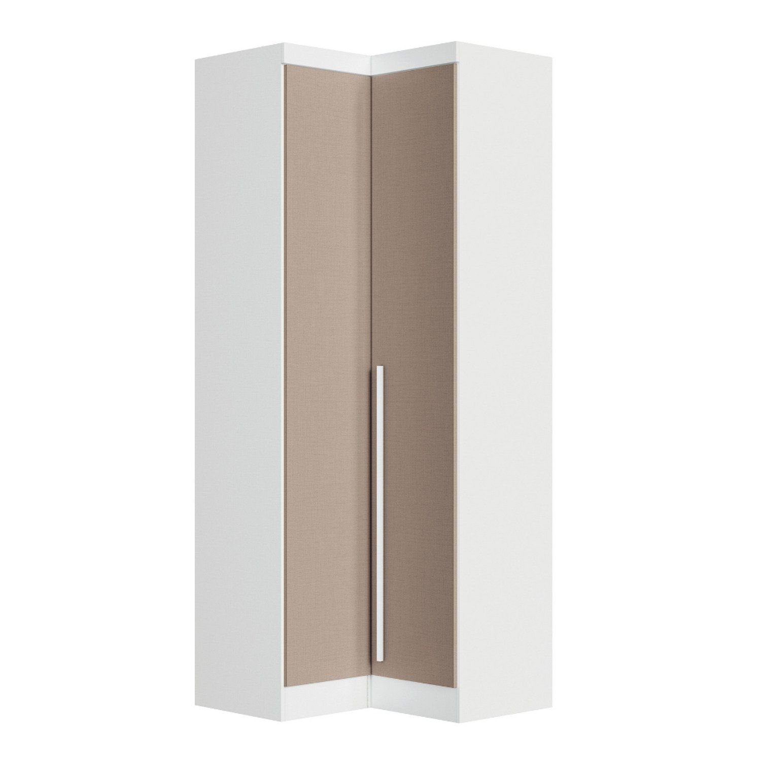 Móveis Para Quarto Módulo Canto Reto 2 Porta Infinity Branco Line/ Duna Line