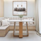 Mesa De Jantar Retangular 120cm Com Tampo Em Mdf Sintonia Amêndoa Clean/off White