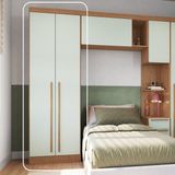 Guarda-roupa Modulado 2 Portas Com Prateleiras Infinity Cedro/pistache Line