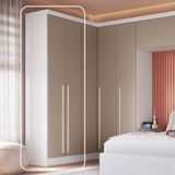 Guarda-roupa Modulado 2 Portas Com Prateleiras Infinity Branco Line/ Duna Line