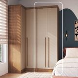 Guarda-roupa Modulado 2 Portas 3 Gavetas Com Prateleiras Infinity Cedro/duna Line