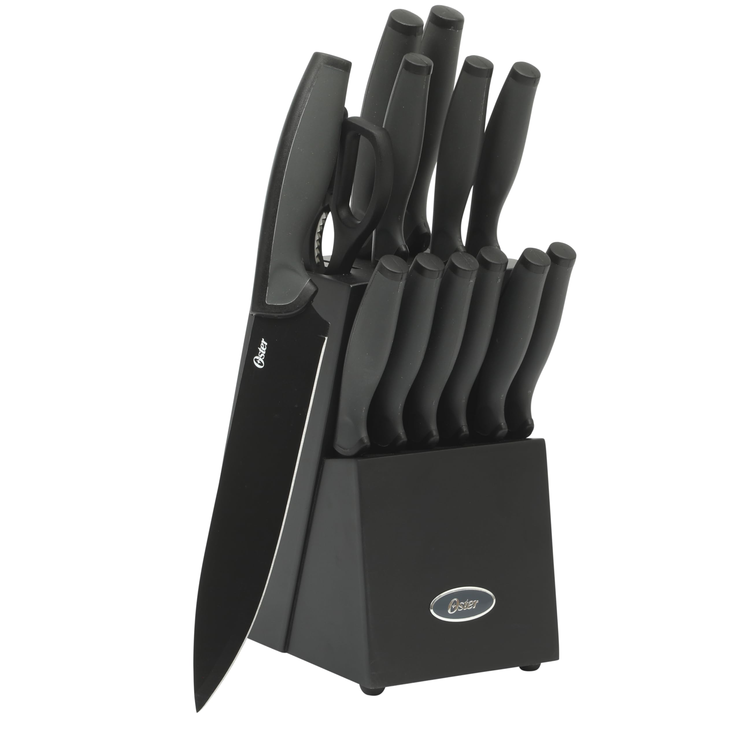Conjunto De Talheres Knife Block Oster Slicecraft, 14 Peças, Preto