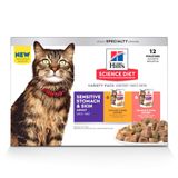 Comida Úmida Para Gatos Hill&#39;s Science Diet Estômago E Pele Sensíveis