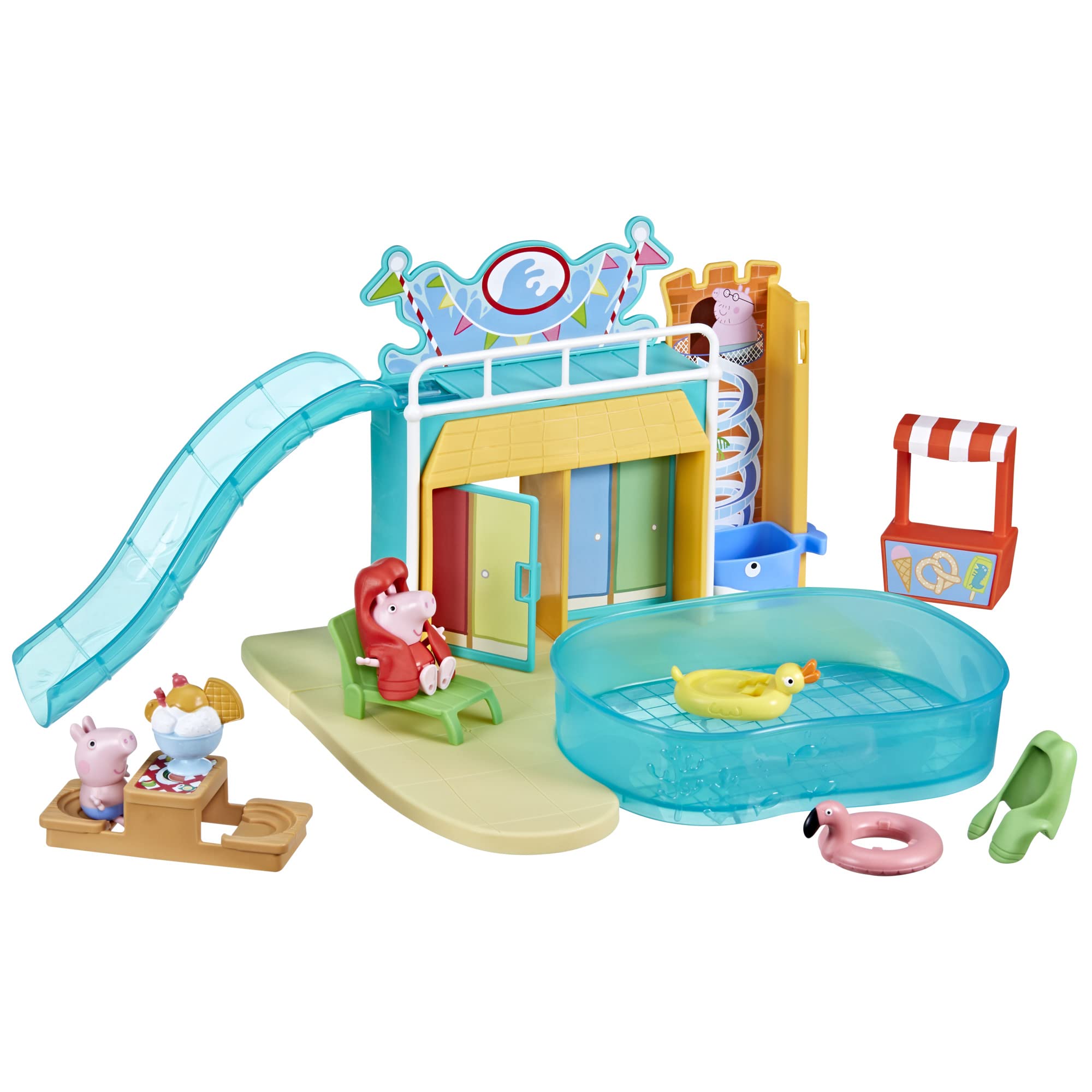 Conjunto De Brinquedos Peppa Pig Peppa's Waterpark Com 2 Bonecos De Mais De 3 Anos