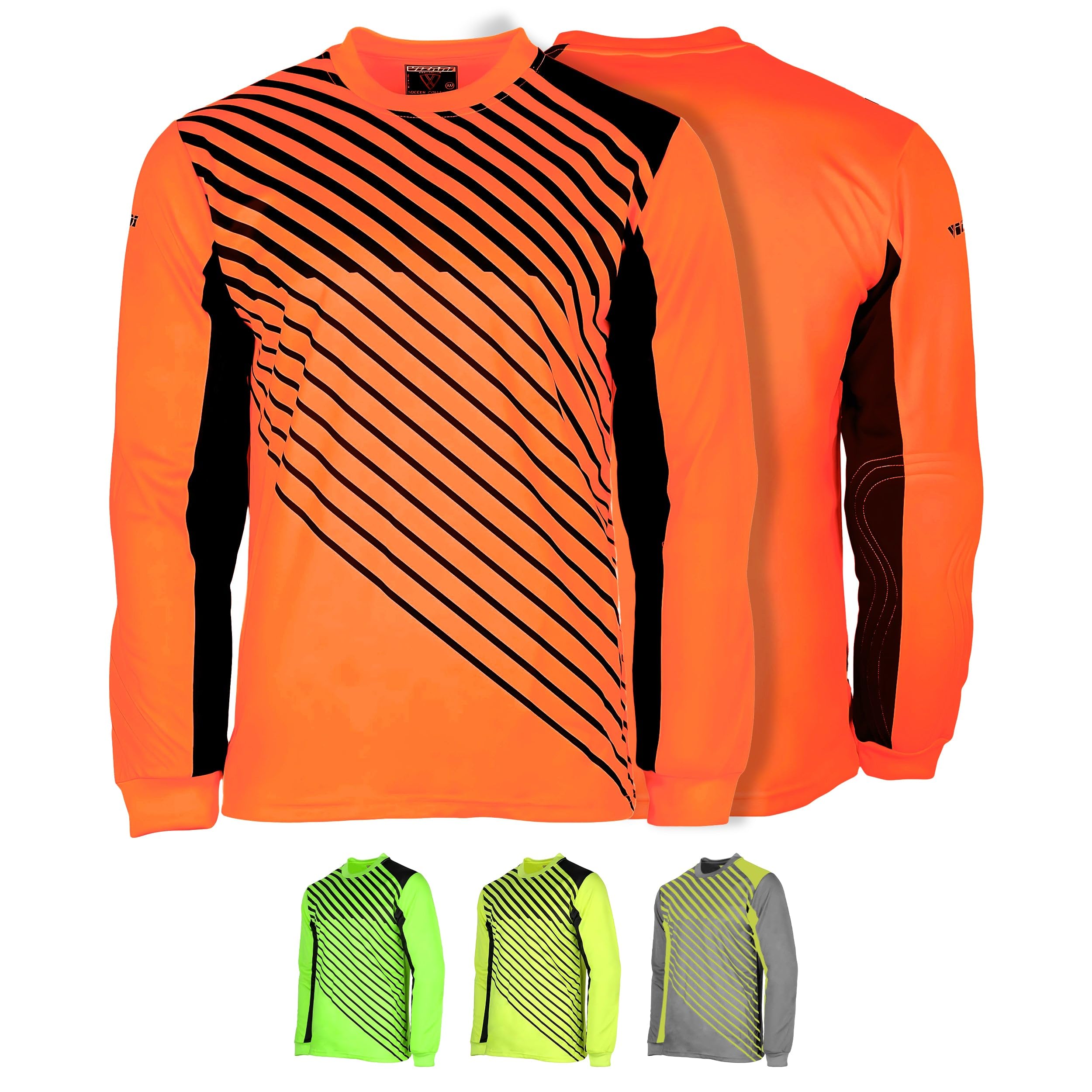 Camisa De Goleiro De Futebol Vizari Arroyo Para Crianças Laranja/azul Marinho Yxl