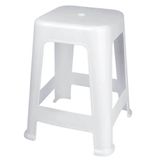 Banqueta Plástica Mor Branco-branco