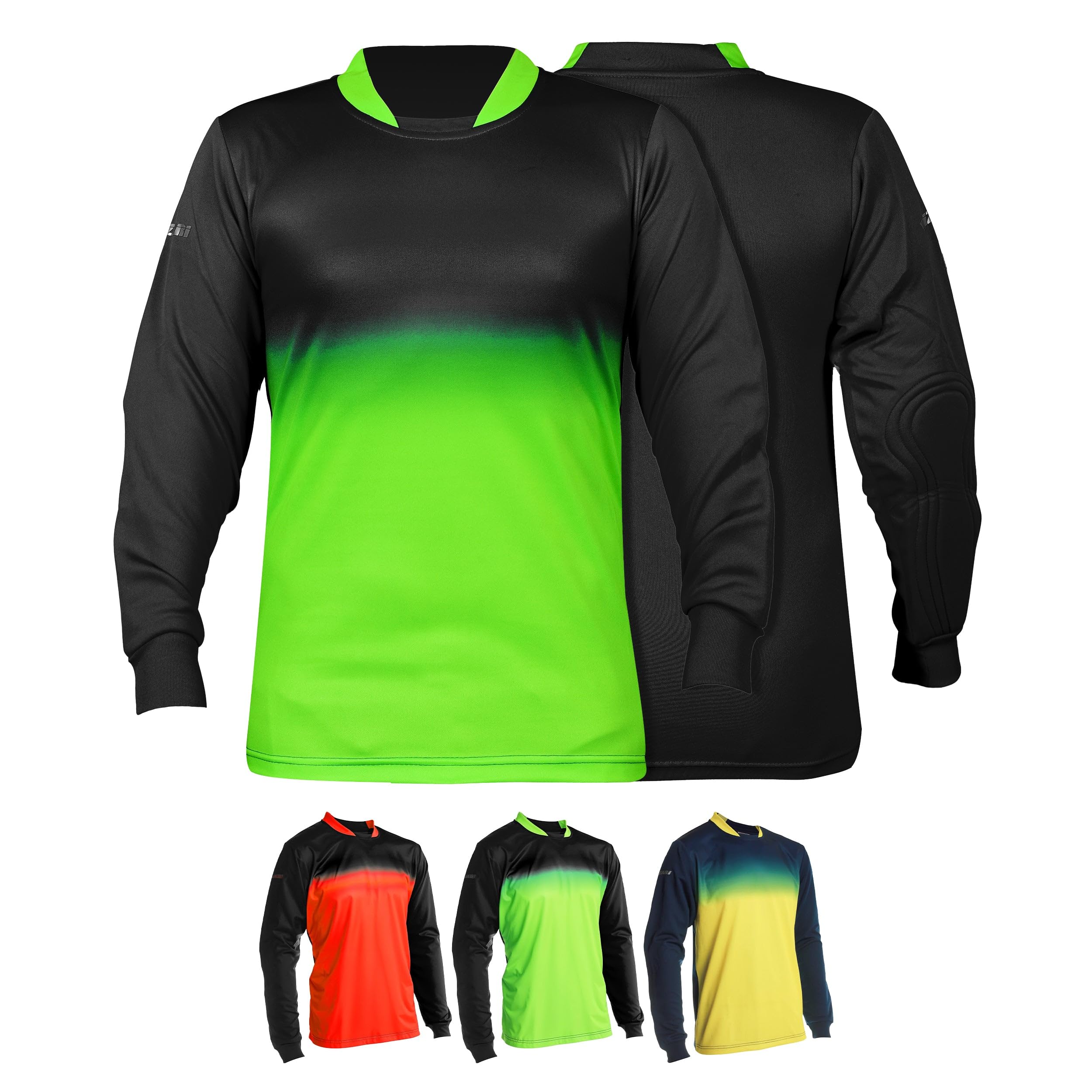 Camisa De Goleiro Vizari Vallejo Youth Acolchoada Cotovelos Amarelos