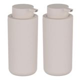 2x Dispenser De Parede Sabonete Detergente Ou Bege 500ml
