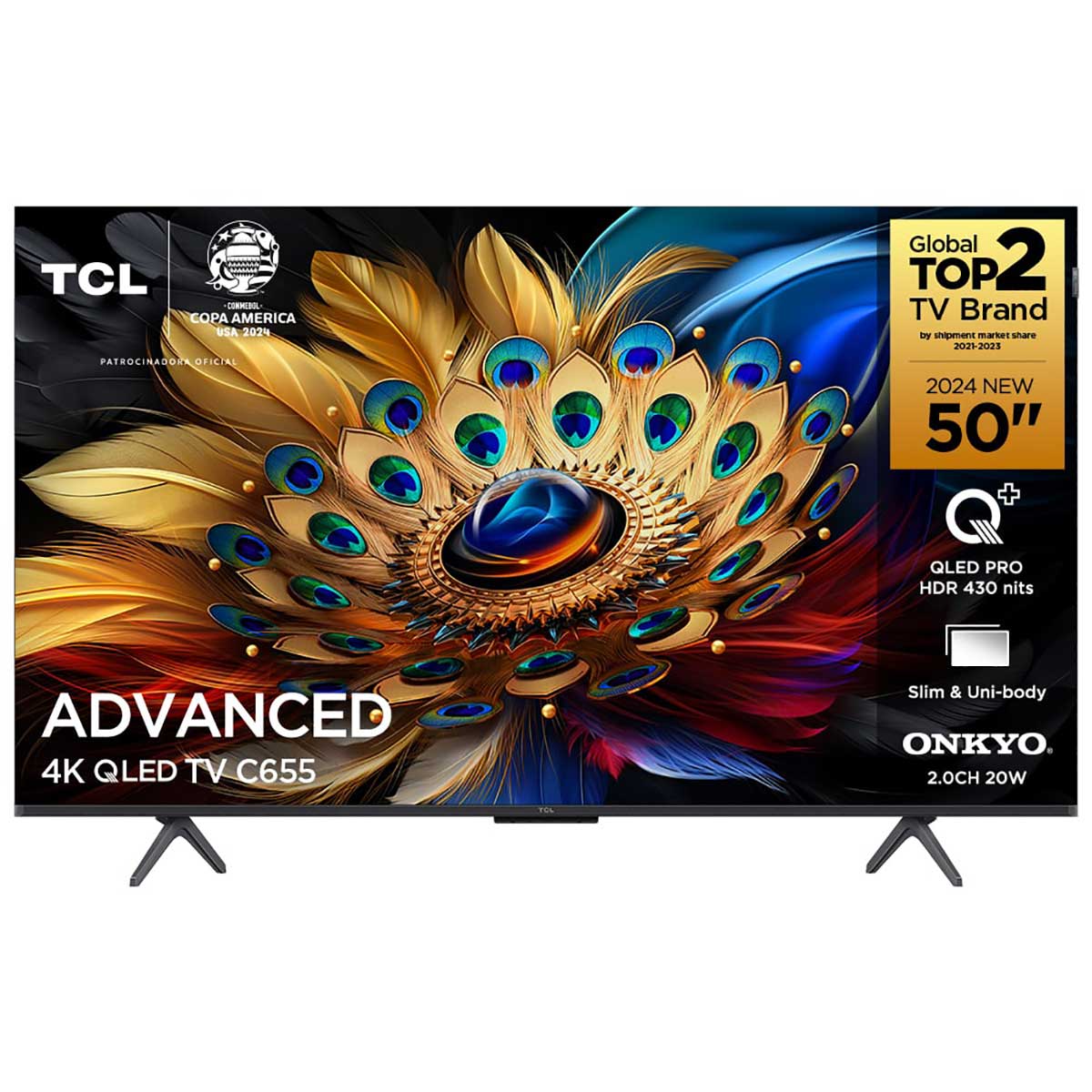 Smart TV TCL 50" 4K UHD QLED HDR10+ Google TV Dolby Vision Atmos