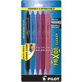 Caneta Pilot Frixion Clicker Apagável, Fina, De 0,7 Mm, Pacote Com 5