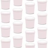 50 Potes Para Alimentos 900 Ml Branco Pp Com Tampa 13x9,5cm