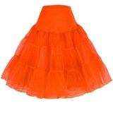 Petticoat Malco Modes Vintage Rockabilly Tutu Lxl Laranja Feminino