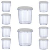 10 Potes Para Alimentos 900ml Transparente Com Tampa 13x9,5