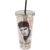 Copo Spoontiques De Acrílico Preenchido Com Glitter 590 Ml Elvis Presley