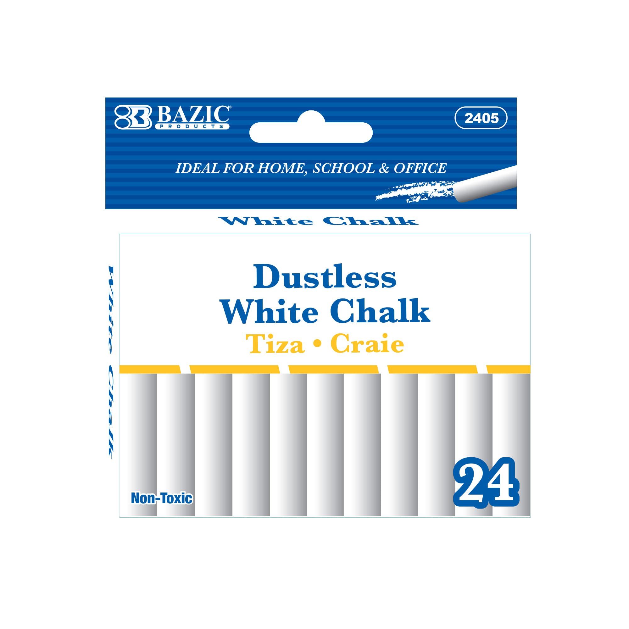 Chalk Bazic White Tamanho Padrão Blackboard 24/pacote Com 1 Pacote