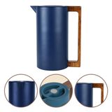 Garrafa Térmica 1l Inox Café Chá Premium Cabo Madeira - Azul