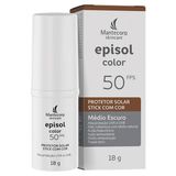 Protetor Solar Facial Episol Fps 50 Color Médio Escuro 18g S