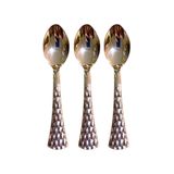 Kit 24 Colheres Rose 13,8cm Descartável Doce Bolo Festas