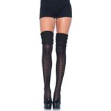 Meias De Joelho Leg Avenue Pointelle Scrunch Para Mulheres Pretas