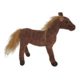 Pelúcia De Cavalo Realista 35cm - Marrom