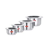 Conjunto De Utensílios De Cozinha Sumeet De Aço Inoxidável Pequeno A Pequeno Com Tampas De 4 Unidades