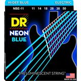 Cordas De Guitarra Elétrica Dr Hi-def Neon Blue Heavy Nbe11