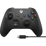 Microsoft Controle Gamer Para Xbox Series X|s, E Xbox One +cabo Usb-c - Preto-1v8-00001