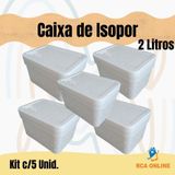Kit 5 Caixas De Isopor 2 Litros Para Sorvetes E Medicamentos