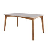Mesa De Jantar 6 Lugares 160cmx90cm Monalisa Mel Natural/off White