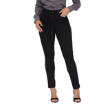 Calça Feminina Skinny Jeans Preto Com Cinto Levanta Bumbum