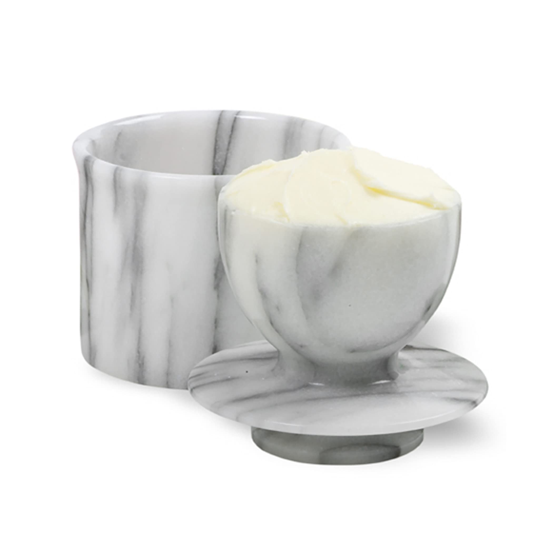 Capacidade De 1 Palito Butter Keeper Norpro Marble Off-white
