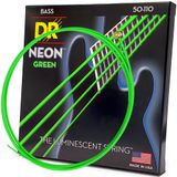 Cordas De Baixo Dr Strings Hi-def Neon Com Revestimento Verde De 4 Cordas