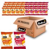 Kit Snacks Belive Queijo Nacho (20x) Presunto (20x) 25g