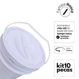 Balde 20 Litros Tampa Rosqueavel Para Graxas - Kit 10 Pçs
