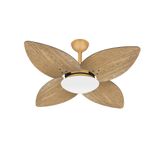 Ventilador De Teto Ventax Dourado Madeira Winds 127v
