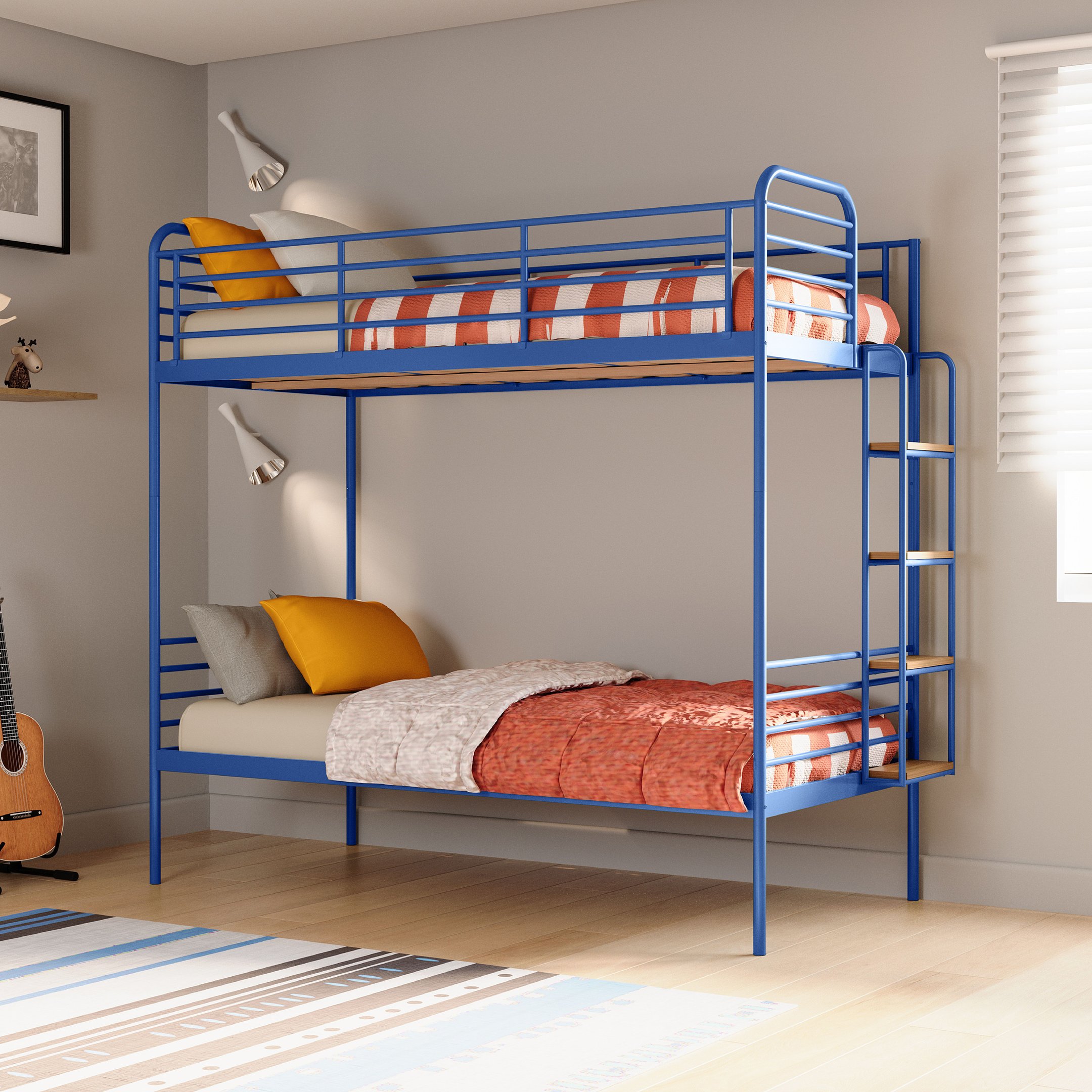 Beliche Em Ferro Aço Carbono Tubular Teko Casatema Madeiraoriginals Azul / Álamo